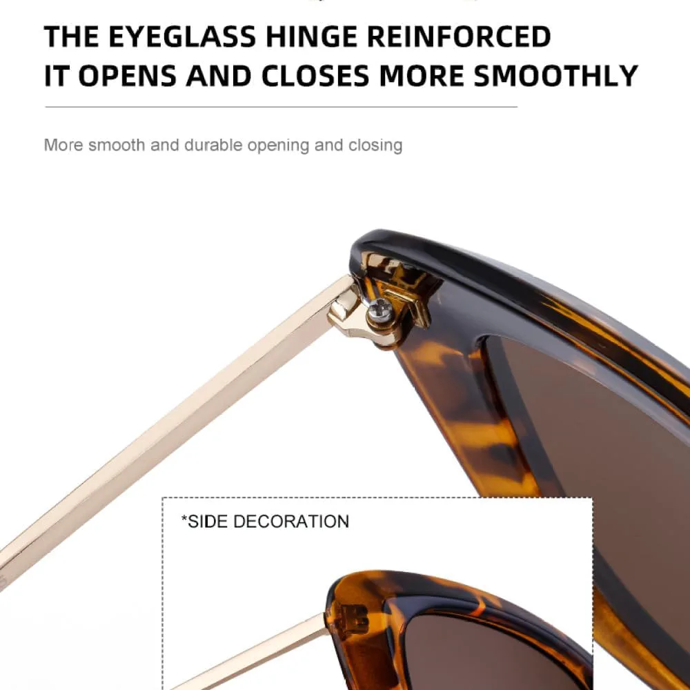 

Модные сексуальные солнцезащитные очки «кошачий глаз» для женщин, роскошные винтажные панк-очки, ретро-очки, защита от УФ-излучения UV400 TYUVIVO, C2leopardbrown