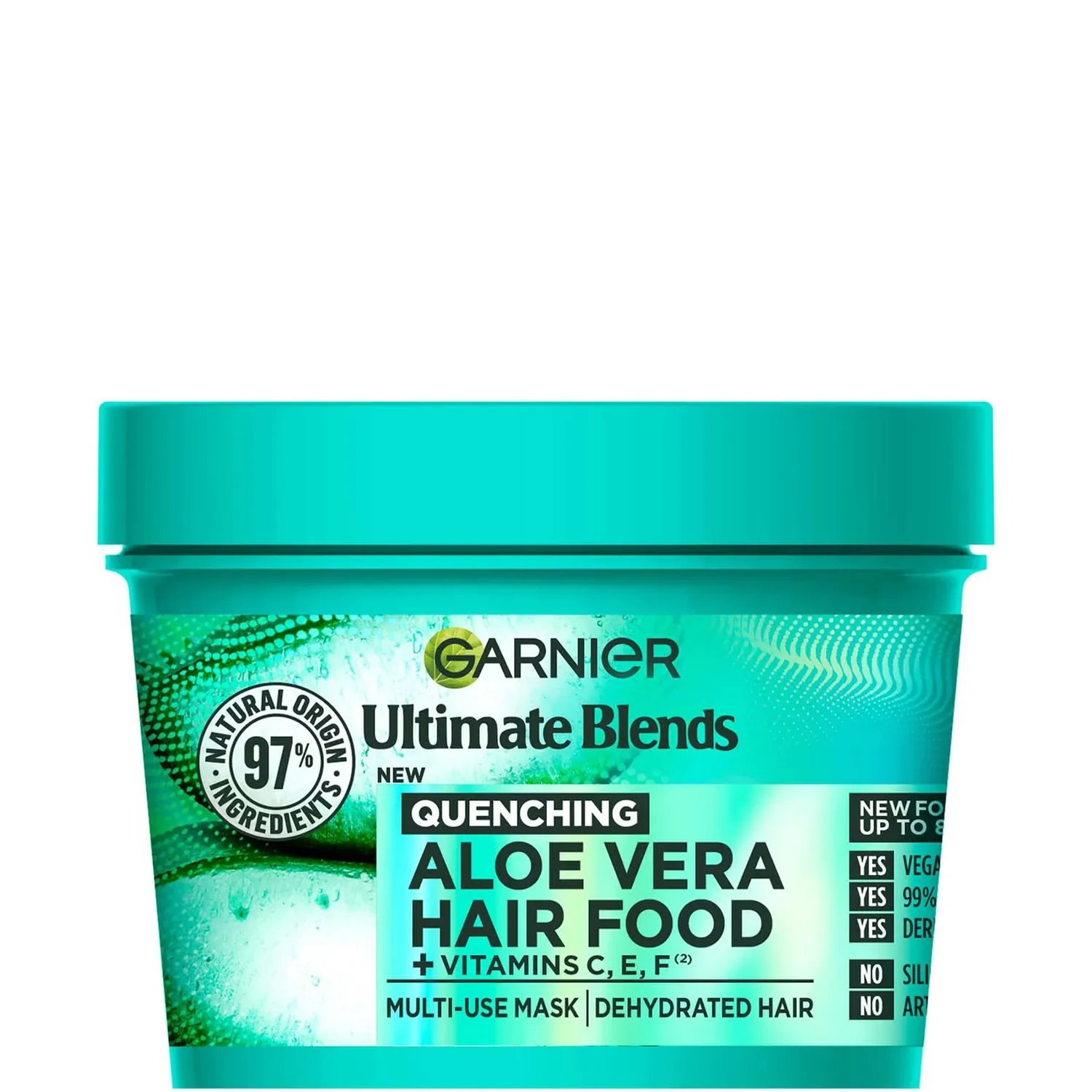

Ultimate Blends Hair Food Алоэ Вера Лечебная маска 3-в-1 для нормальных волос 390 мл Garnier