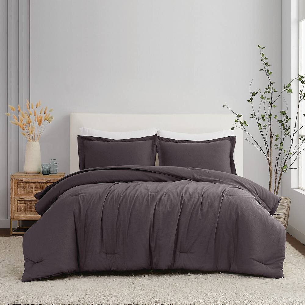 

Комплект льняных одеял Brooklyn Loom из 3 предметов, цвет Charcoal
