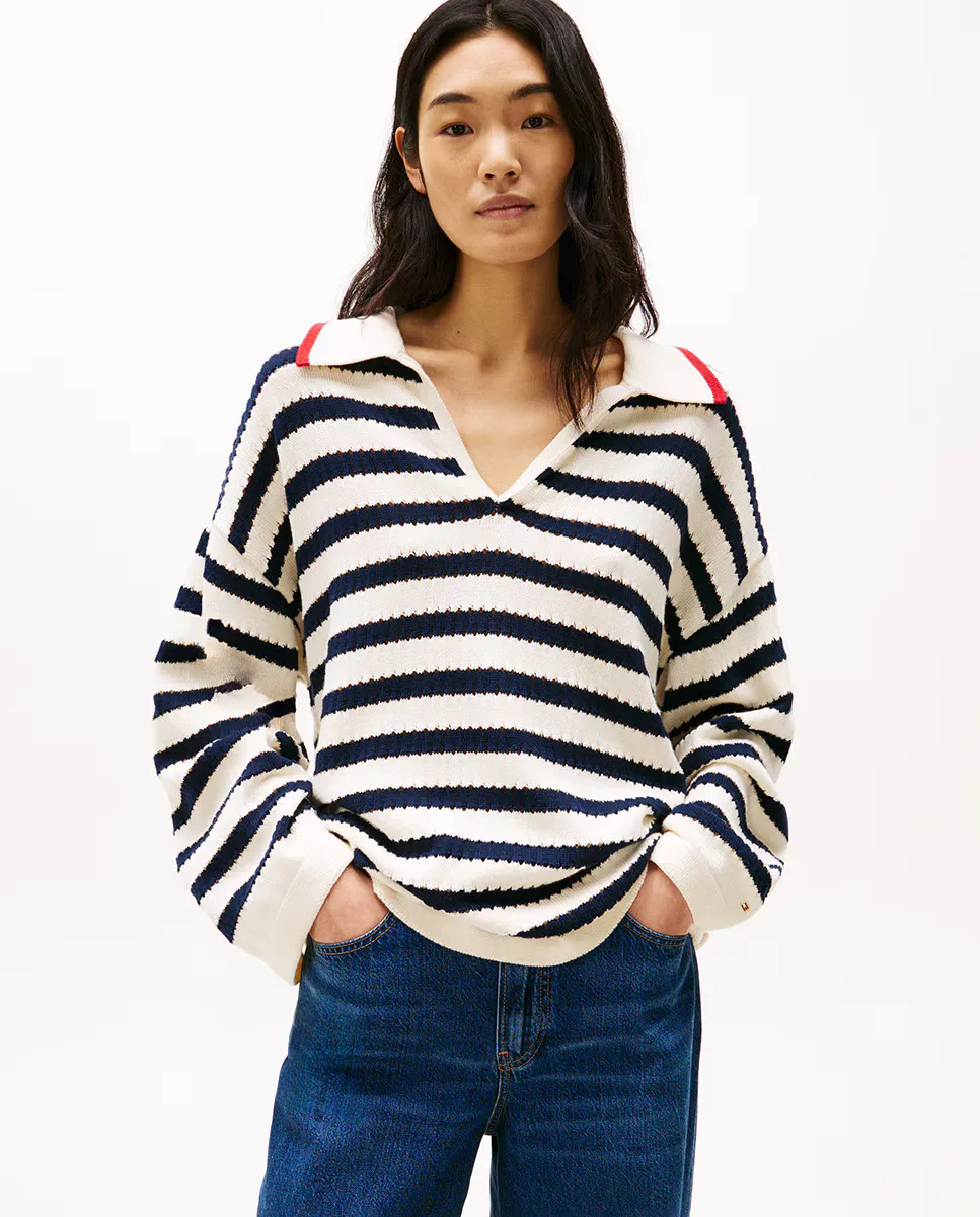 

Женская рубашка поло с длинными рукавами Tommy Hilfiger, синий