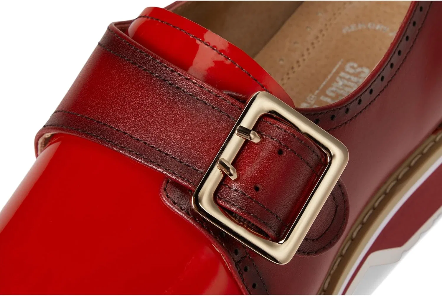 Мужские туфли-монки Stacy Adams Bartram Monk Strap Monk Buckle Shoe, Red Excursion Plain Getaway Solids — фото 2