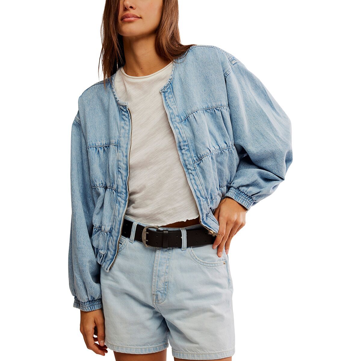 

Джинсовая куртка Layla Free People, цвет sunbeam