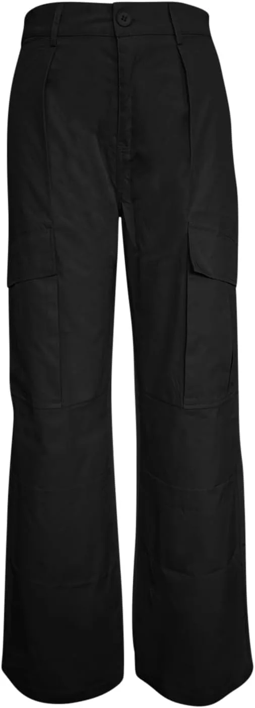Parachute Pants женские карго штаны с высокой талией и широкими штанинами, мешковатые джоггеры на шнурке, подростковые, Y2K стритвир Generic, черный — фото 3
