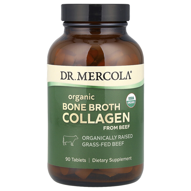 

Dr. Mercola, Органический коллаген из говяжьего бульона, 90 таблеток