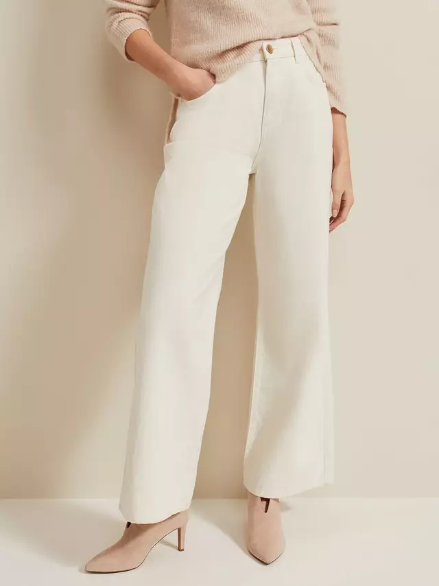 

Джинсы Phase Eight Lorelei Cotton Wide Leg, цвет natural