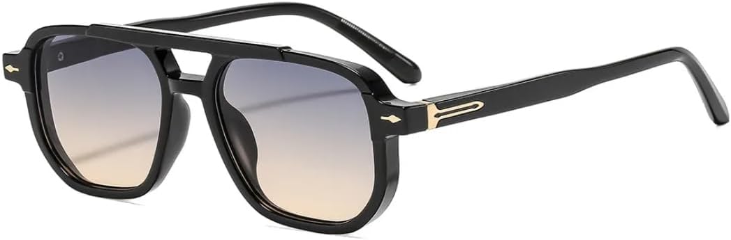 

Женские винтажные солнцезащитные очки, модные, с прозрачными градиентными линзами, защита от УФ-излучения UV400; мужские очки с заклепками, в стиле панк-ретро VFDHN, 6090-c7