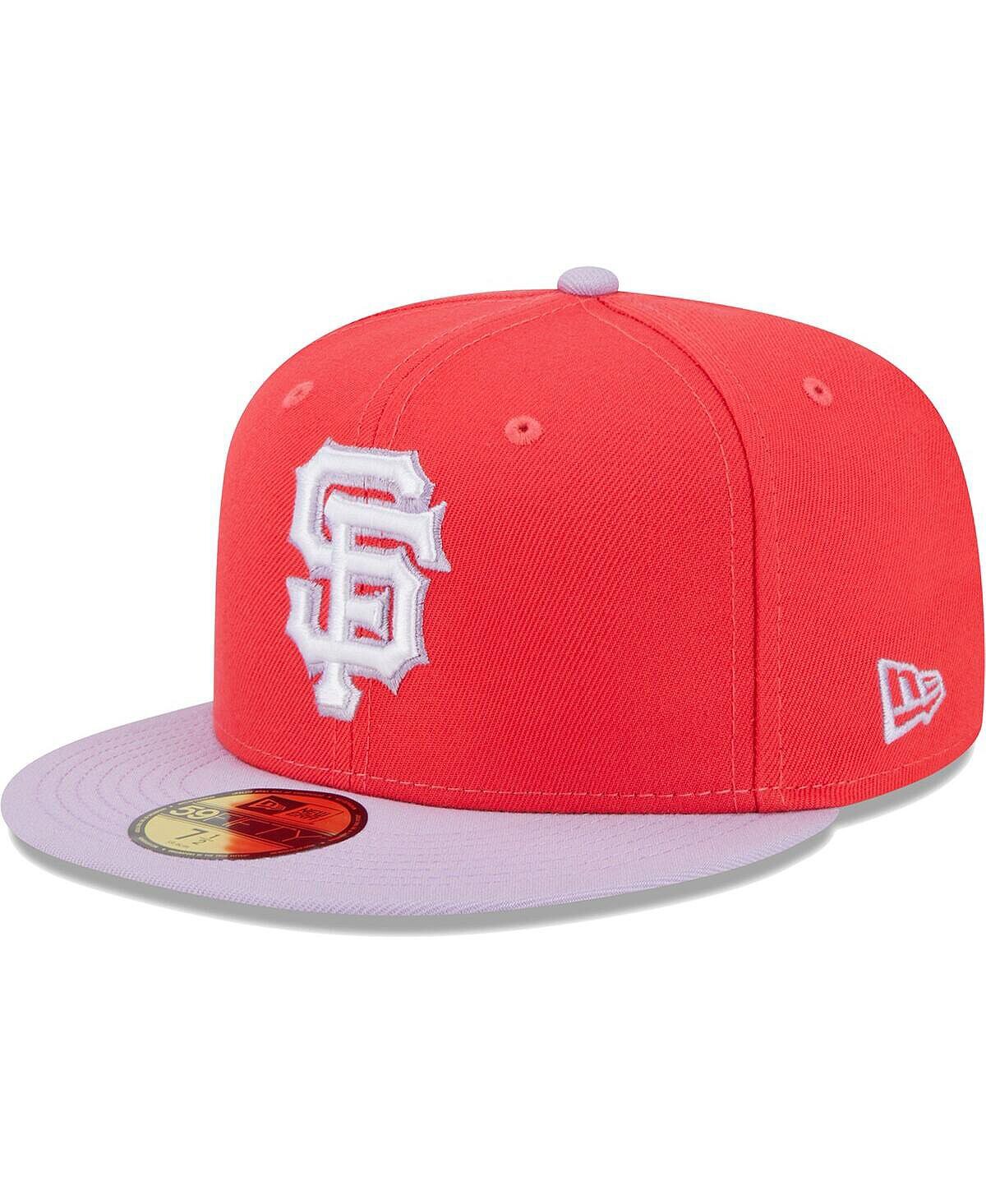 

Мужская красная, лавандовая двухцветная шляпа San Francisco Giants Spring Color 59FIFTY. New Era