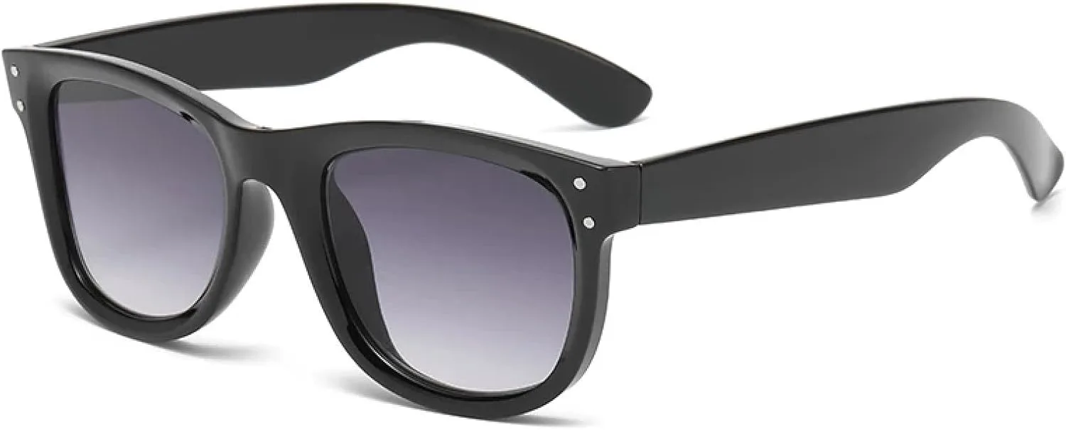 

Модные ретро-солнцезащитные очки для женщин с защитой от УФ-излучения UV400, винтажные солнцезащитные очки для мужчин, широкозеркальные очки TKKTLLT, Black Grey