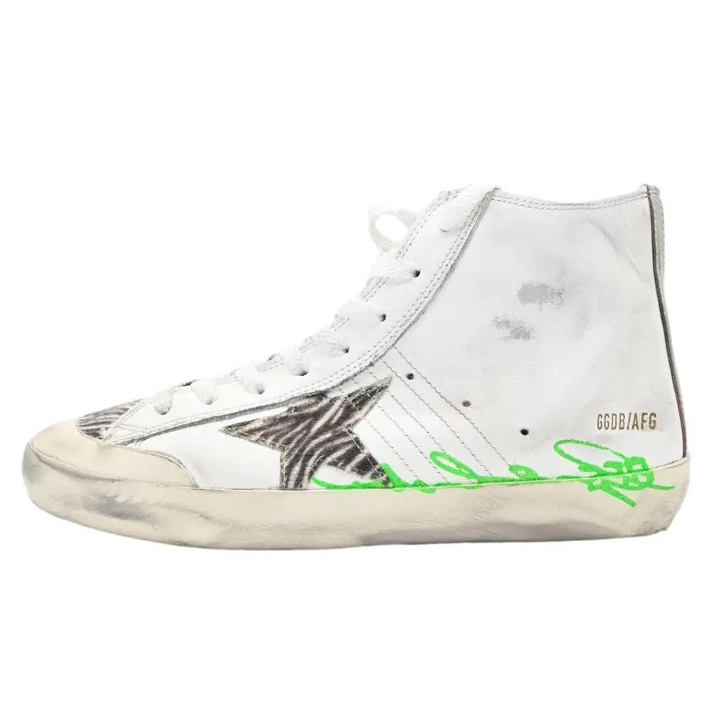 

Golden Goose Мужские белые высокие кроссовки для скейтбординга Francy