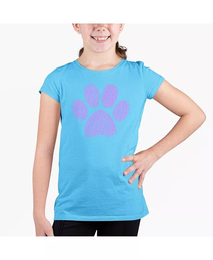 

Футболка Big Girl Word Art - XOXO Dog Paw LA Pop Art, синий