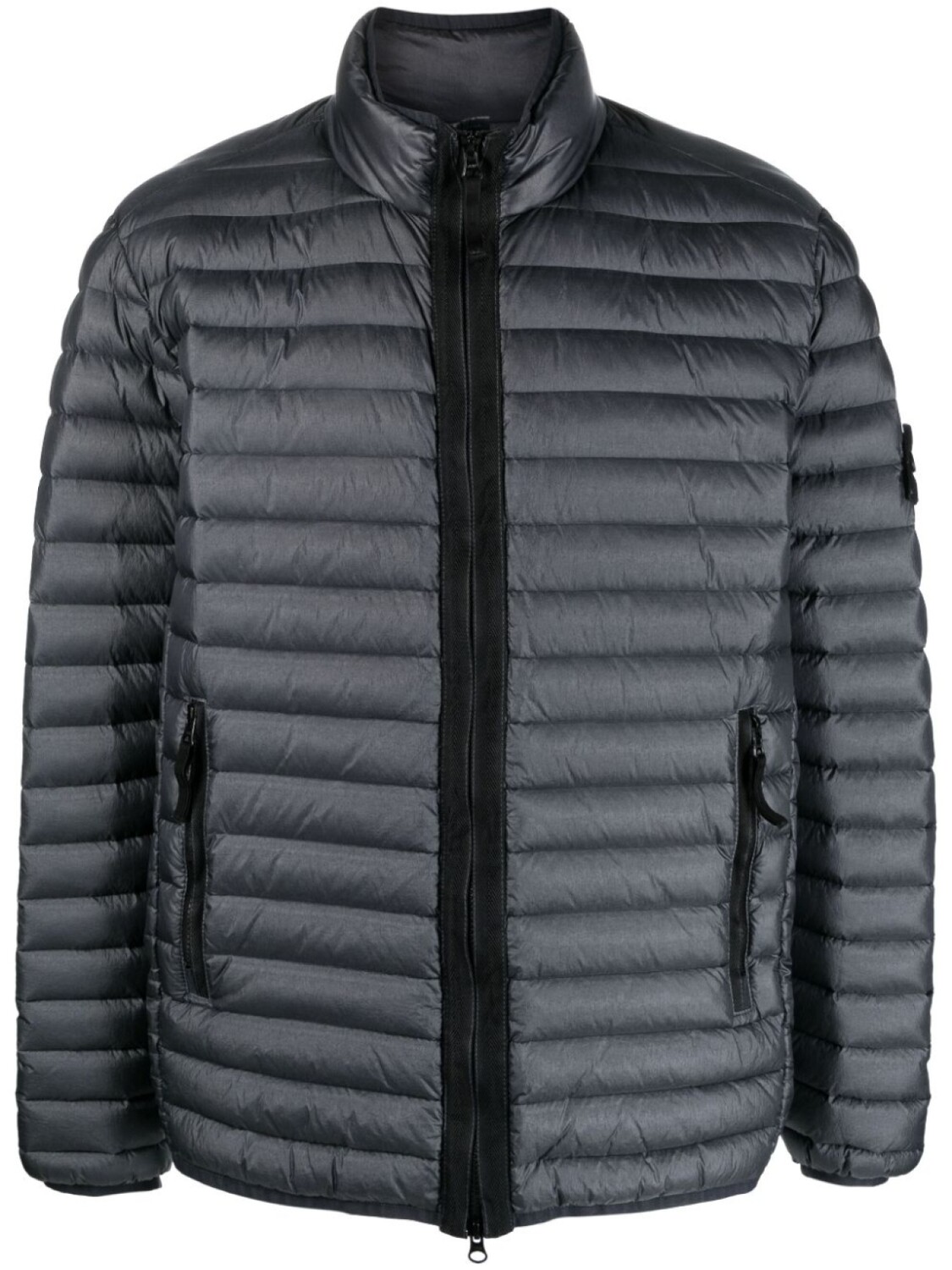 

Пуховик с нашивкой Compass Stone Island, серый
