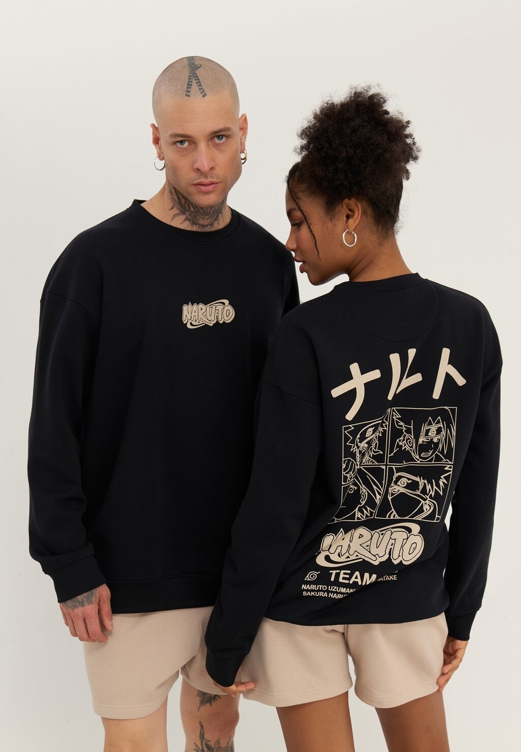 

Толстовка Naruto Crew Relaxed Back Print Unisex YOURTURN, черный