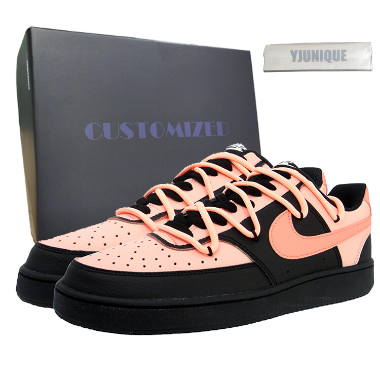 

Кроссовки Nike Court Vision 1 Skateboarding Shoes Unisex Low-top Black, розовый