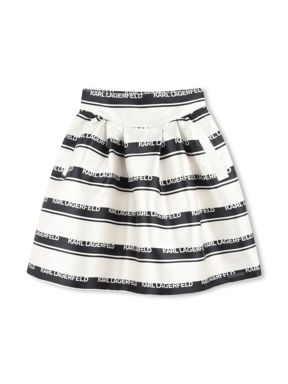 

Юбка с жаккардовым логотипом Karl Lagerfeld Kids, белый
