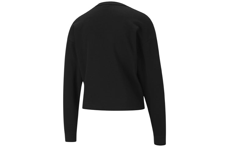 Толстовка (WMNS) PUMA Style Logo Round-neck Swea Black 587163-01 — фото 2