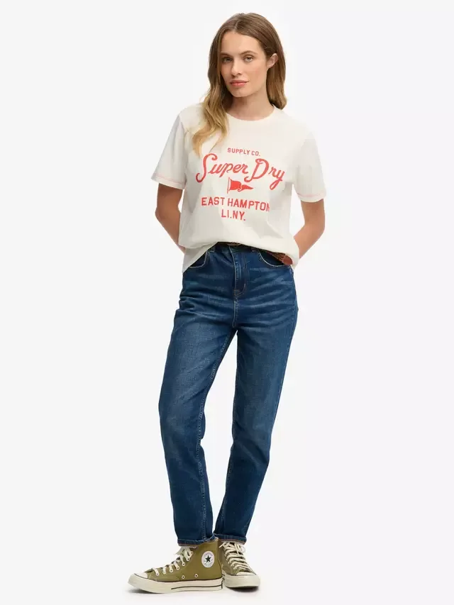 Футболка Heritage Hamptons, кремового цвета Superdry — фото 3