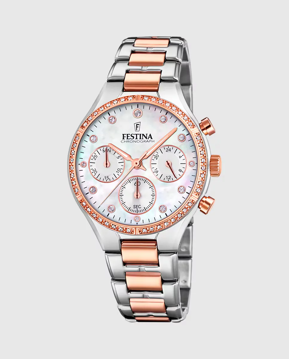 

F20403/1 Женские часы Boyfriend из серебряной стали Festina, серебряный