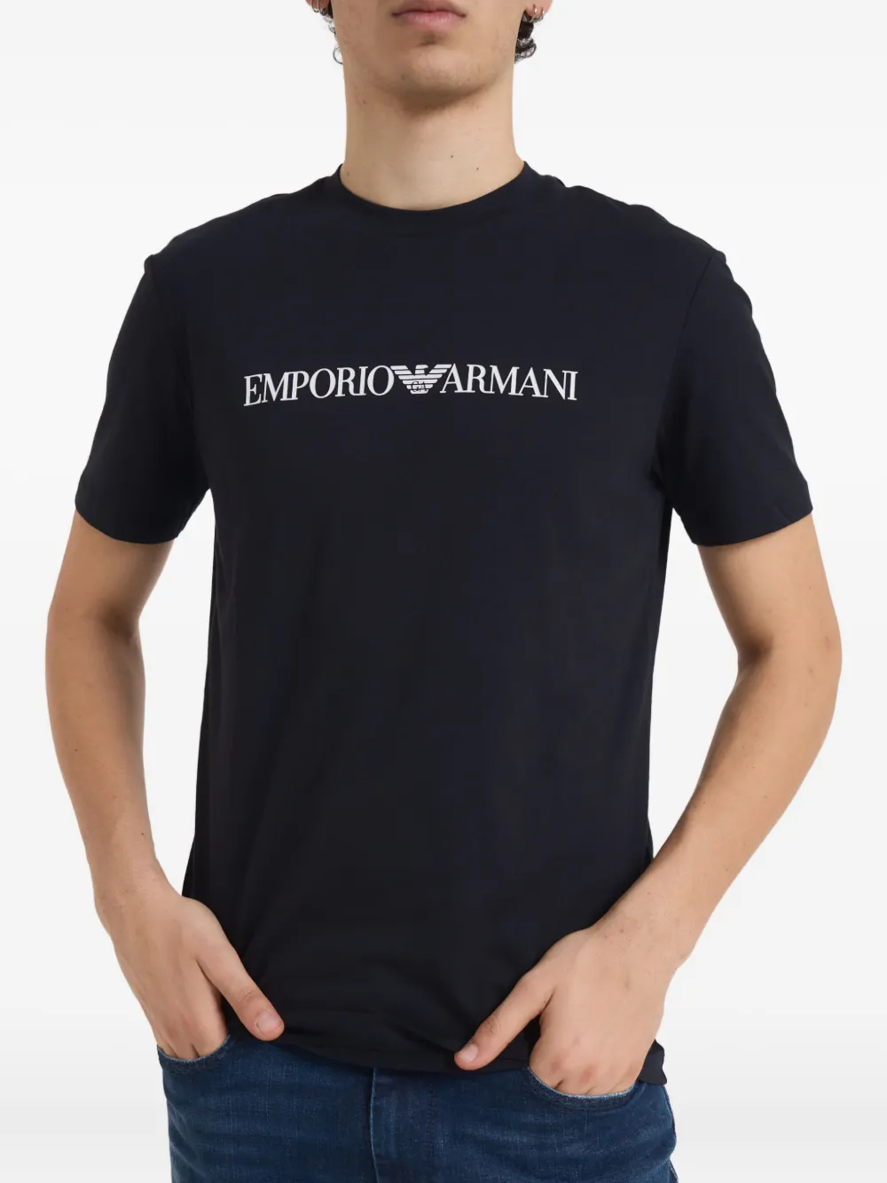 

Футболка с логотипом Emporio Armani, черный