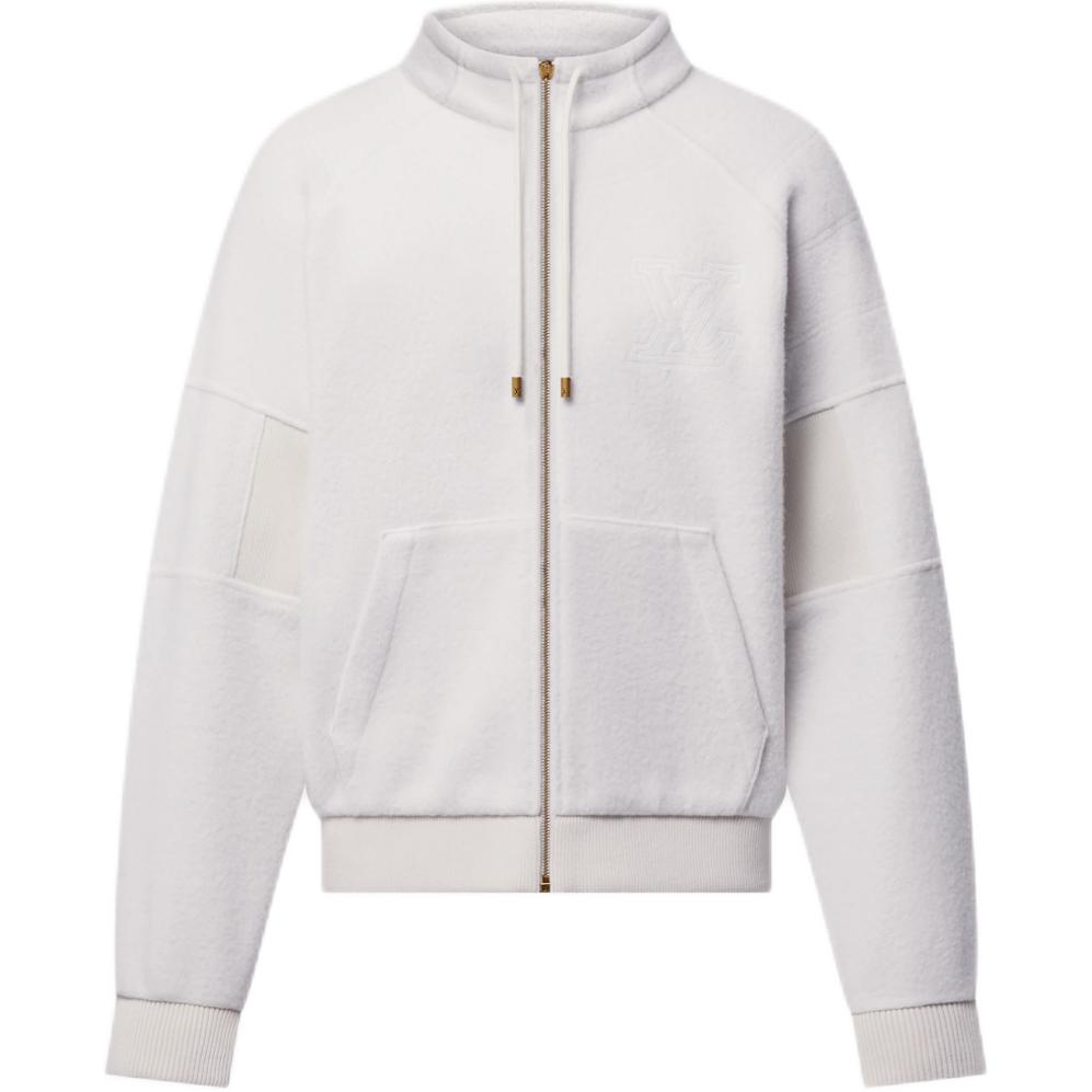 LOUIS VUITTON Стёганая текстурированная шерстяная блузон, White — фото 3