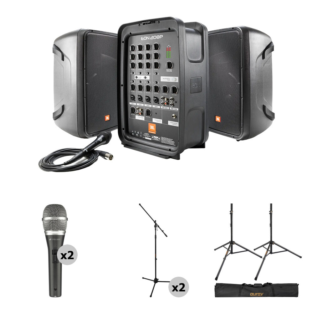 

Портативная PA-системы JBL EON208P Stereo PA and Triple Microphones Kit
