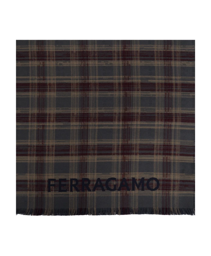 

Шерстяной шарф Salvatore Ferragamo, синий