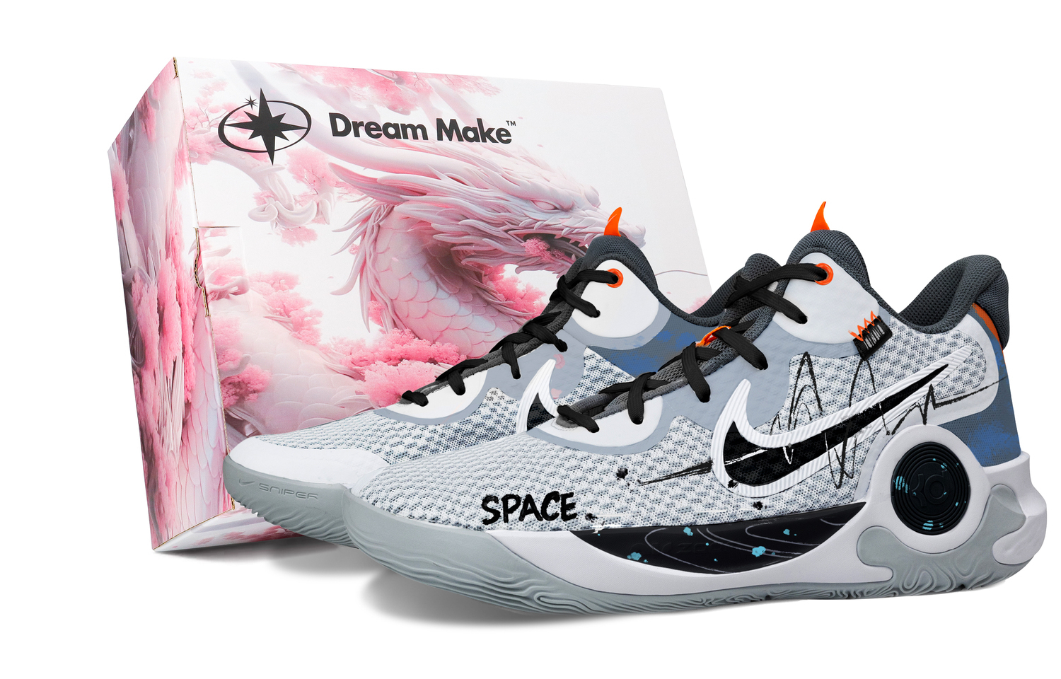 

Nike Кроссовки баскетбольные KD Trey 5 IX Xingji Lost Voyage с розовой коробкой, амортизацией, дышащие, мид-топ, унисекс, светло-серые, цвет Light Gray