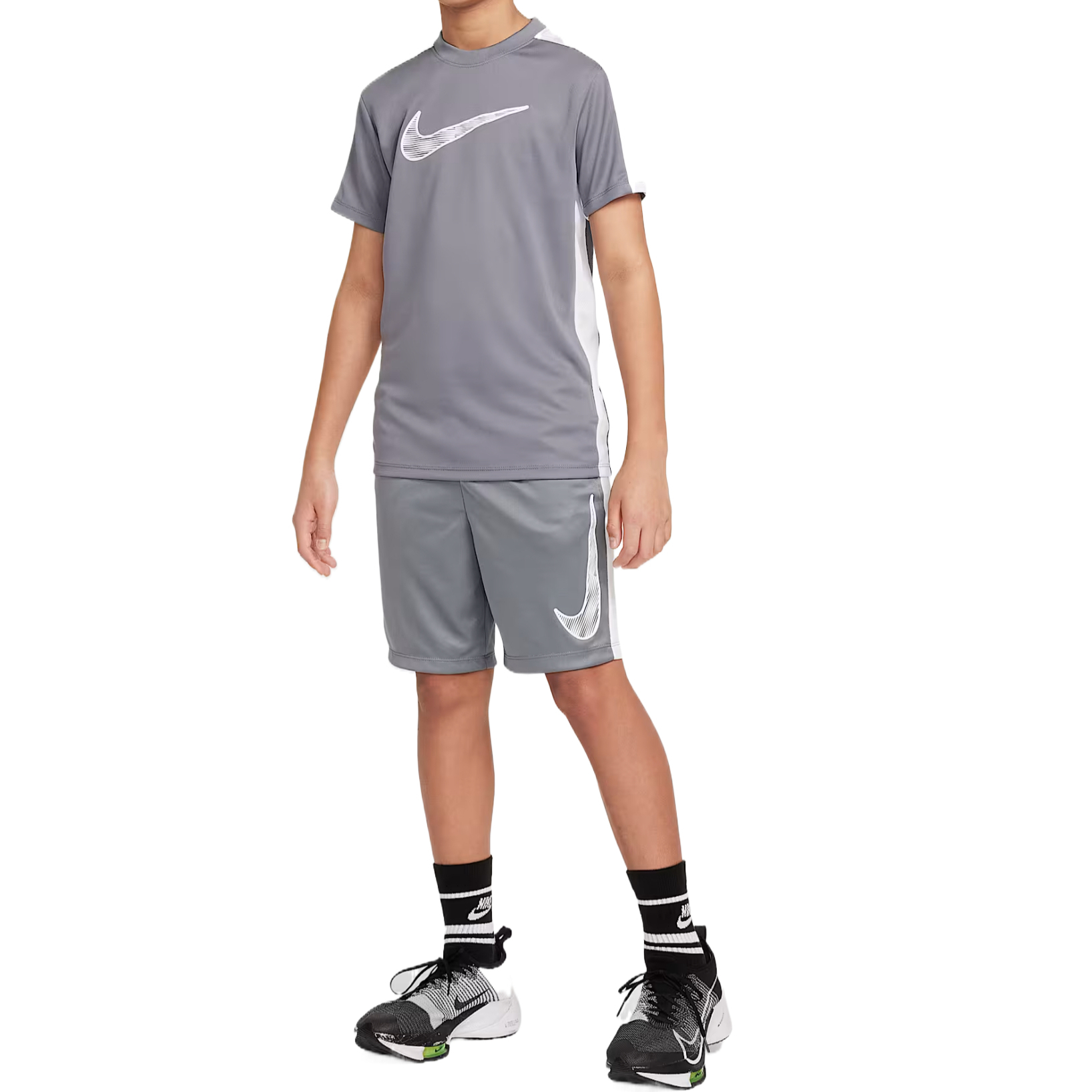 Nike Dri Fit шорты для подростков Smoke Gray — фото 4