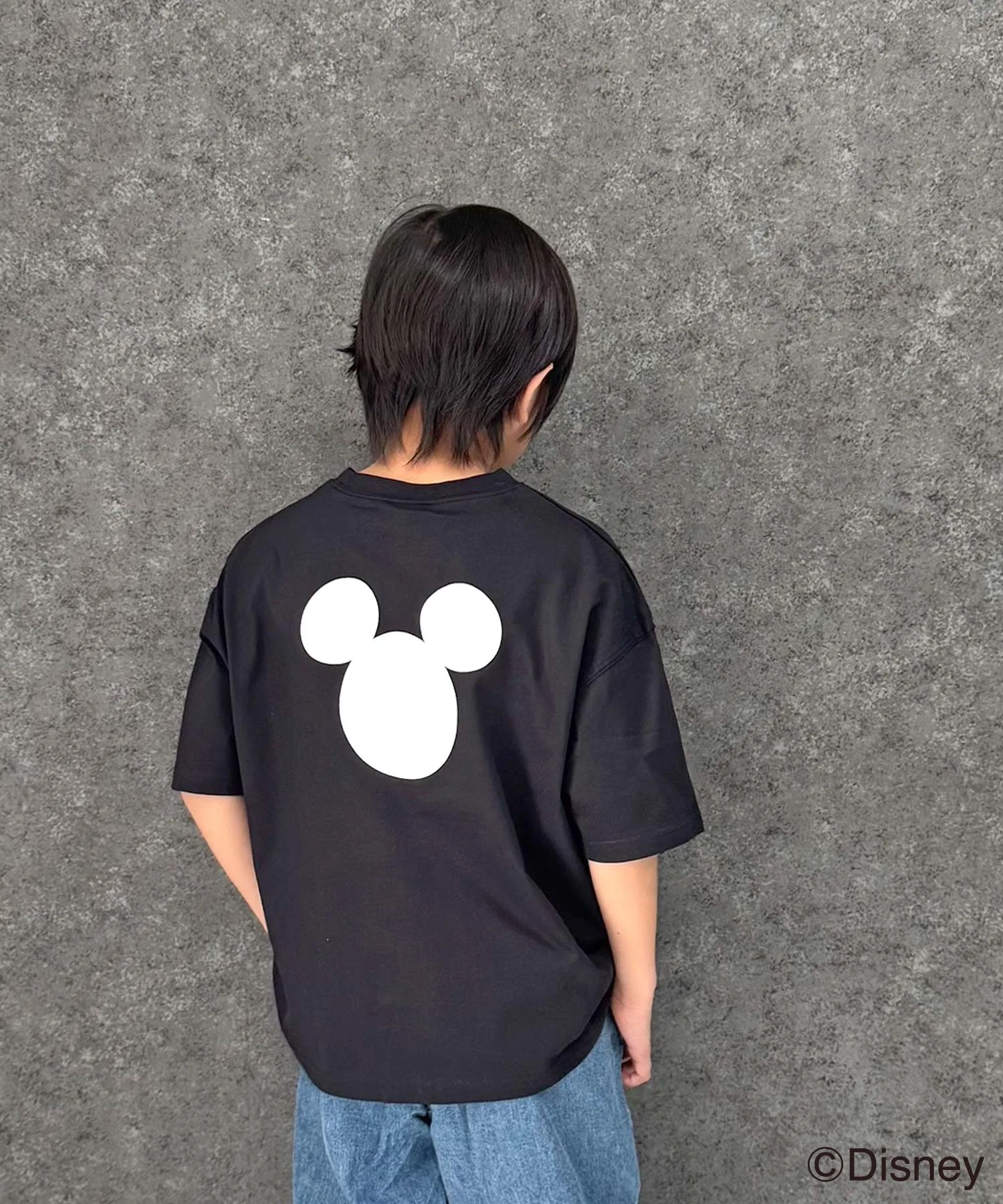 Детская футболка Mickey Mouse оверсайз Disney чёрная