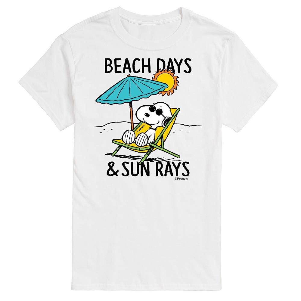 

Мужская футболка с рисунком Peanuts Snoopy Beach Days Licensed Character, белый