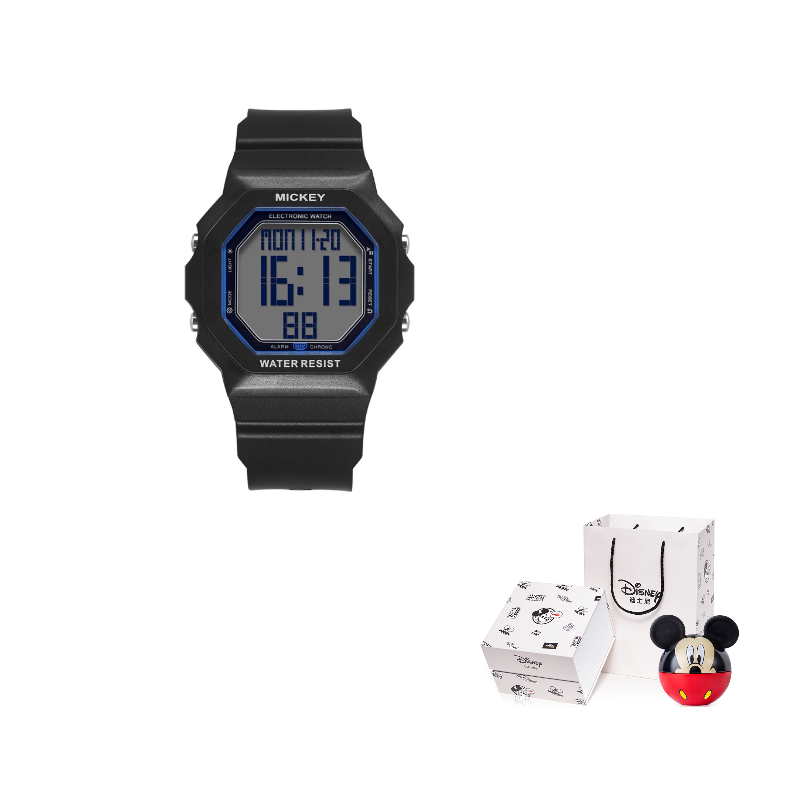

Disney Часы Mickey Series Electronic Movement TPU Strap Watch Unisex Gray Dial