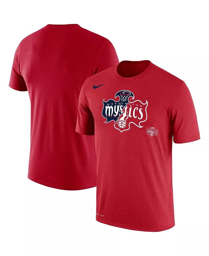 

Мужская и женская красная футболка Washington Mystics с раздельным логотипом Performance Nike, красный