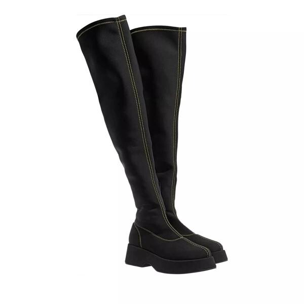 

Сапоги retro flatform overknee sockboot Ganni, черный