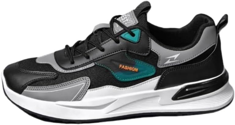 

Мужские модные спортивные туфли - кроссовки на шнуровке с толстой подошвой и резиновой подошвой - удобные и мягкие - подходят для ношения в любое время года Spkfhd, черный