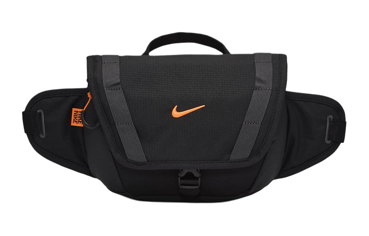 

Nike Тканевая поясная сумка унисекс, обычная, черная, угольного цвета, голландский оранжевый