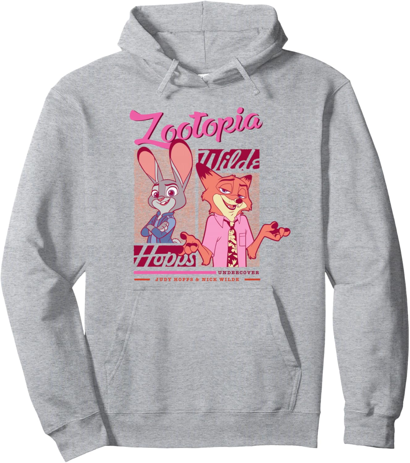 

Худи с изображением Джуди Хоппс и Ника Уайлда из мультфильма «Зверополис 2» от Disney, серый