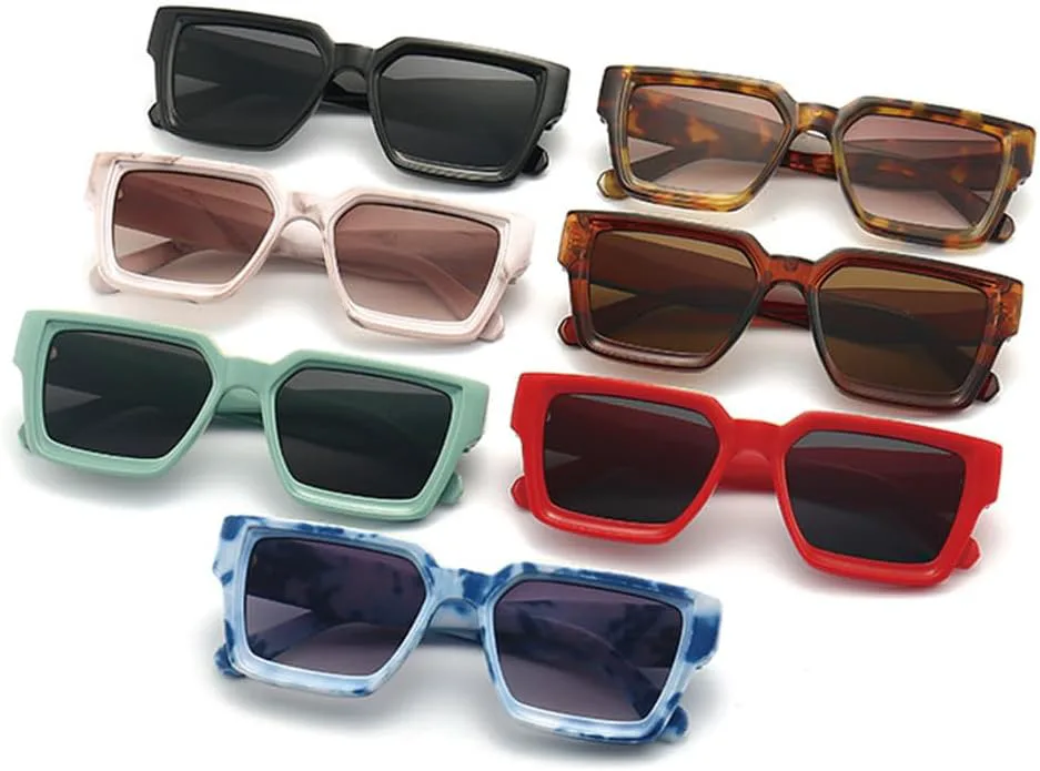 

Винтажные солнцезащитные очки в крупной оправе коричневого цвета для женщин, ретро-стиль, мужские солнцезащитные очки с защитой от УФ-излучения UV400 TYUVIVO, C2