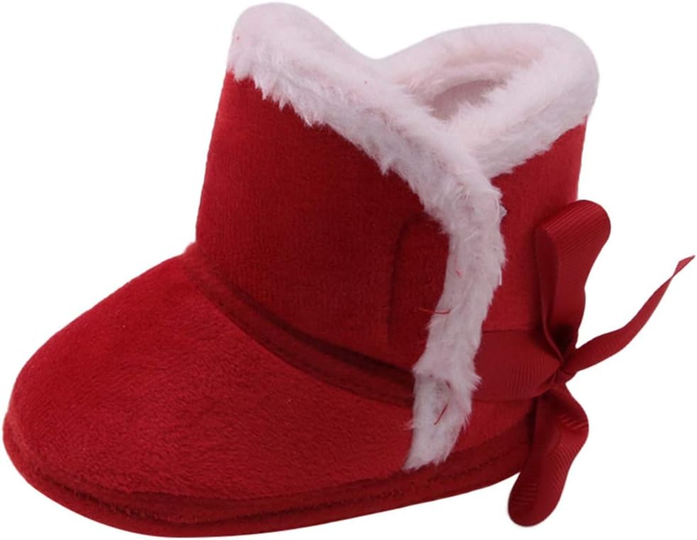 

Ботинки для младенцев 0-24 месяцев, зимние ботинки для мальчиков и девочек, противоскользящие теплые ботинки для малышей YDNGF, Red