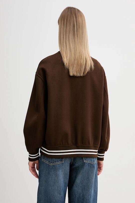 Шерстяная куртка-бомбер Tommy Hilfiger, коричневый — фото 3