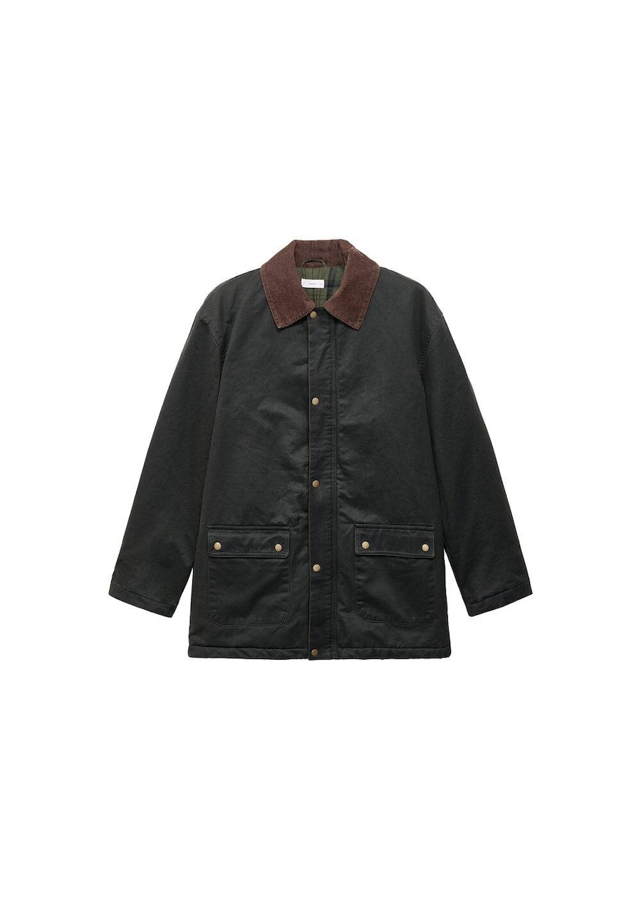 

Куртка межсезонная MANGO TEEN, коричневый/темно-коричневый