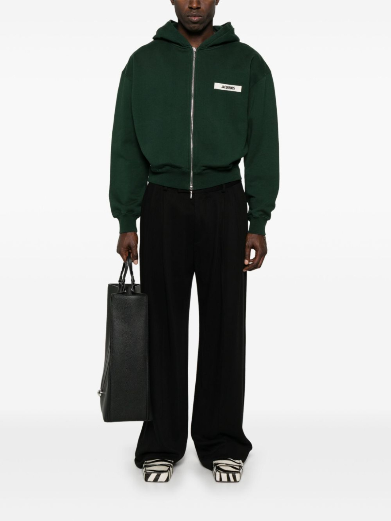 Худи Le Hoodie Gros Grain Jacquemus, зеленый — фото 2