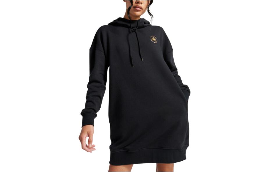 

Длинное платье с рукавами женское черное Converse, черный