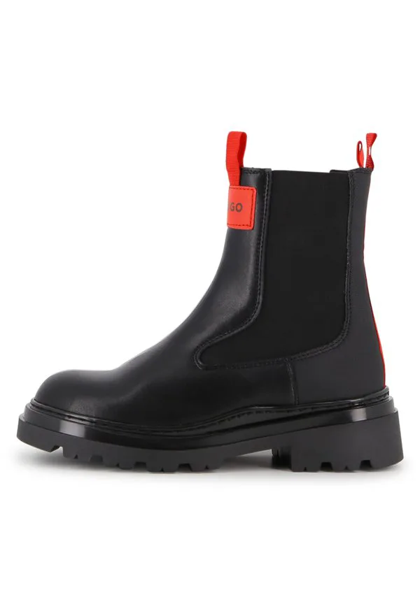 Эксклюзивные классические ботильоны Hugo Kids, Black — фото 3
