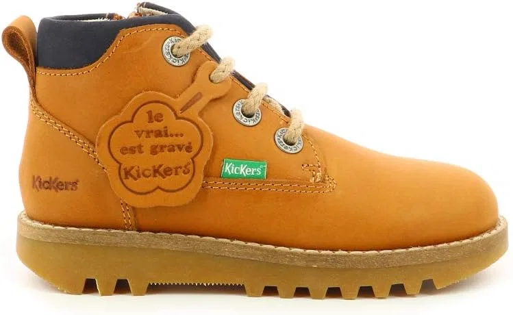 Детские ботильоны KICKERS Newnobo, Camel Clair.