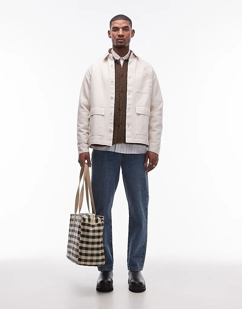 

Прямые джинсы в средне-синем цвете Topman