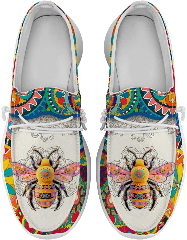 

Туфли с мандалой для женщин и мужчин, лоферы, слипоны, забавные подарки с животными для нее и для него Quorax, желтый