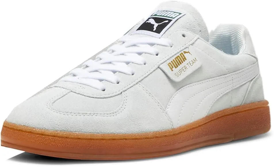 Мужские кроссовки PUMA Super Team из замши с шнуровкой, повседневные - серые, серый — фото 3