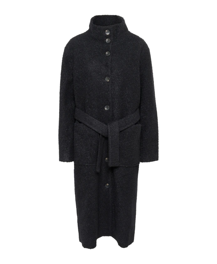 

Длинное шерстяное пальто черного цвета Saint Tropez, черный