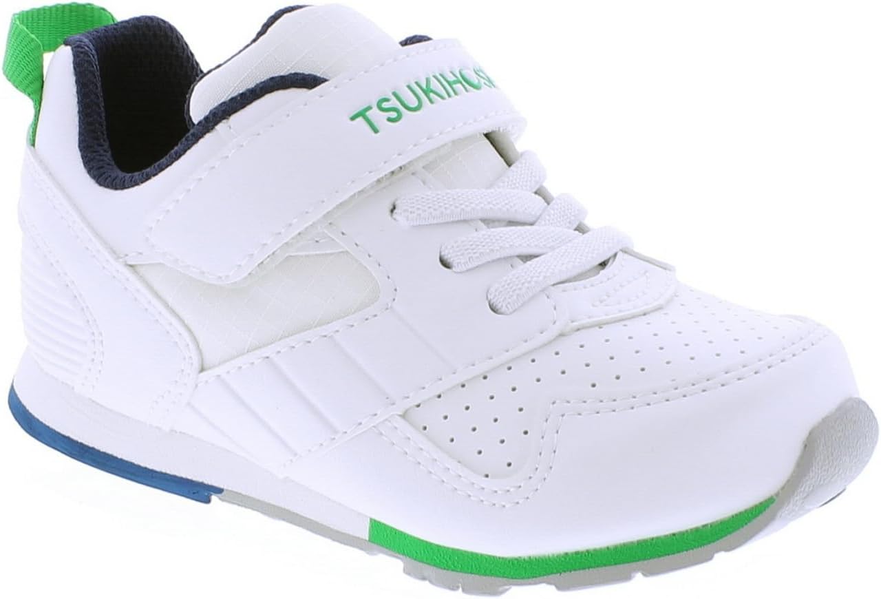 Кроссовки TSUKIHOSHI Boys Racer (Toddler/Little Kid), белый/зеленый — фото 2