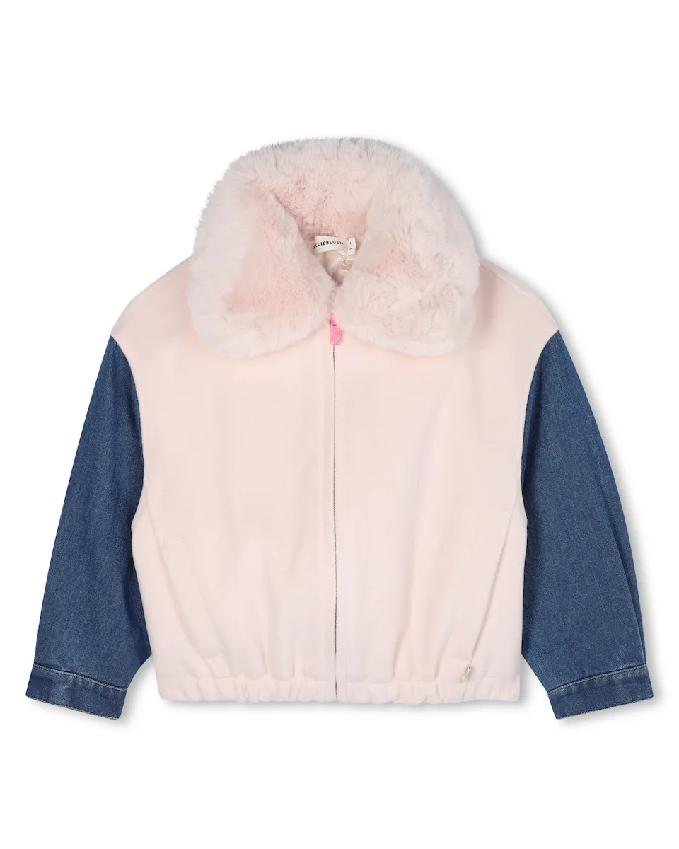 

Детская куртка с комбинированной молнией Billieblush, светло-розовый