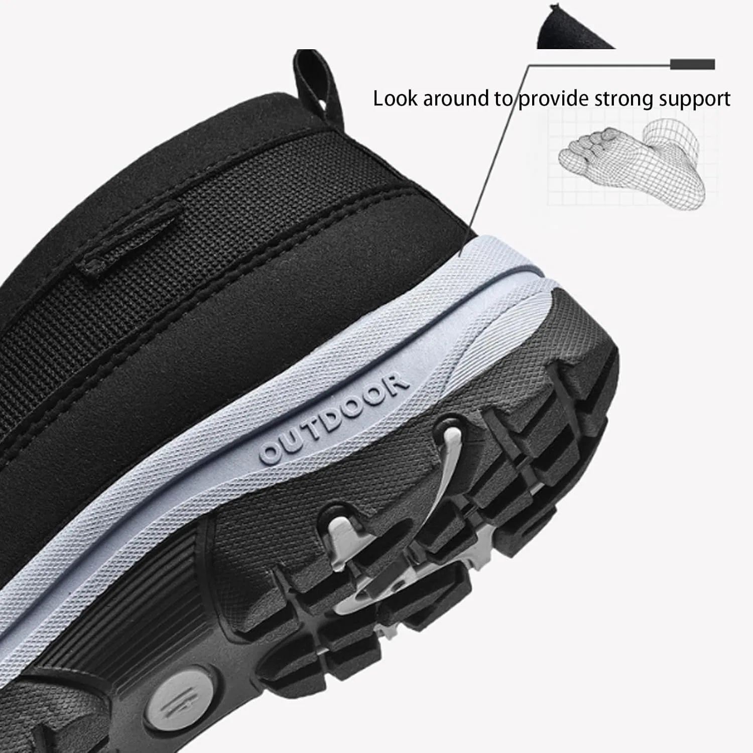 Мужские кроссовки ортопедические Slip On Black — фото 3
